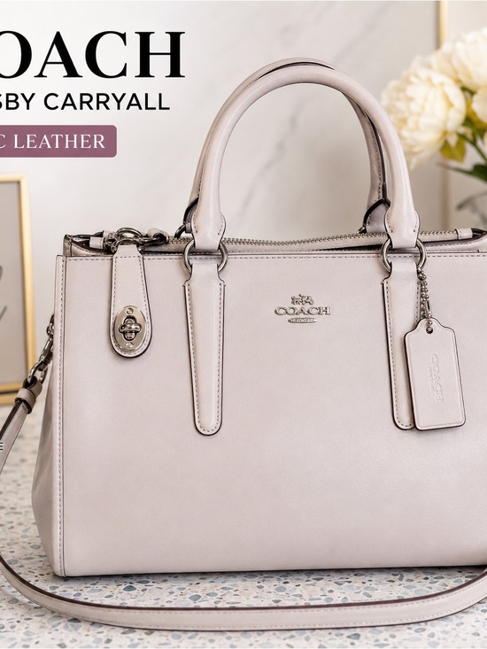 Coach Handbags - Coach Crosby Carryall Leather Satchel Crossbody Tote Bag Turnlock